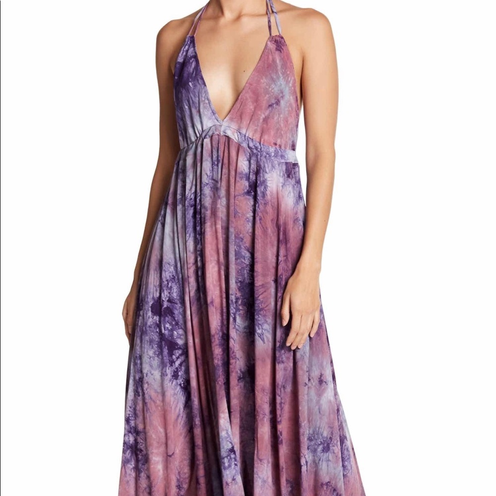 Love stitch tie dye boho dress